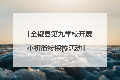 全椒县第九学校开展小初衔接探校活动