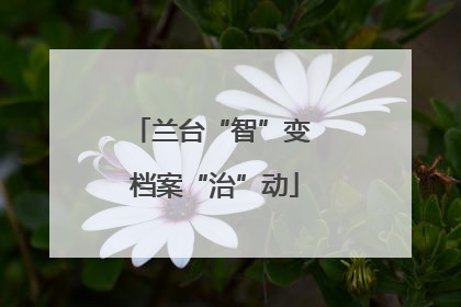 兰台“智”变 档案“治”动