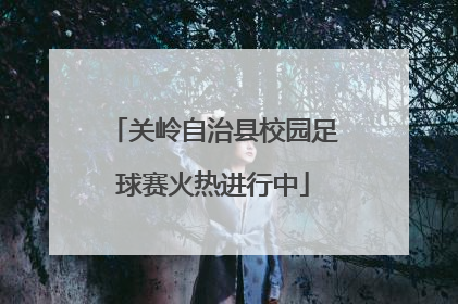 关岭自治县校园足球赛火热进行中