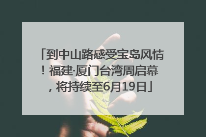 到中山路感受宝岛风情！福建·厦门台湾周启幕，将持续至6月19日