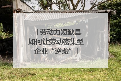 劳动力短缺县 如何让劳动密集型企业“逆袭”