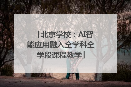 北京学校：AI智能应用融入全学科全学段课程教学
