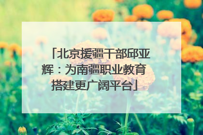 北京援疆干部邱亚辉：为南疆职业教育搭建更广阔平台