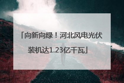 向新向绿！河北风电光伏装机达1.23亿千瓦