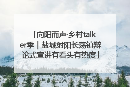 向阳而声·乡村talker季｜盐城射阳长荡镇辩论式宣讲有看头有热度