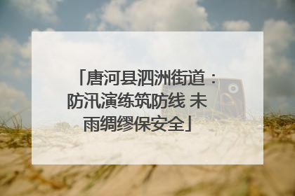 唐河县泗洲街道：防汛演练筑防线 未雨绸缪保安全