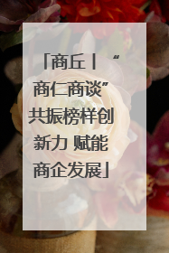 商丘丨“商仁商谈”共振榜样创新力 赋能商企发展