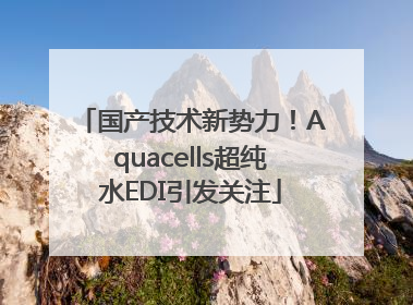 国产技术新势力！Aquacells超纯水EDI引发关注