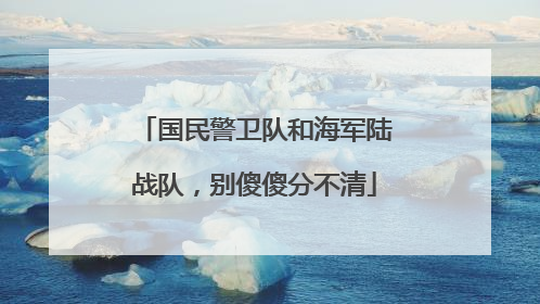 国民警卫队和海军陆战队，别傻傻分不清
