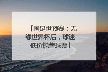 国足世预赛：无缘世界杯后，球迷低价抛售球票