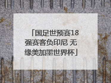 国足世预赛18强赛客负印尼 无缘美加墨世界杯
