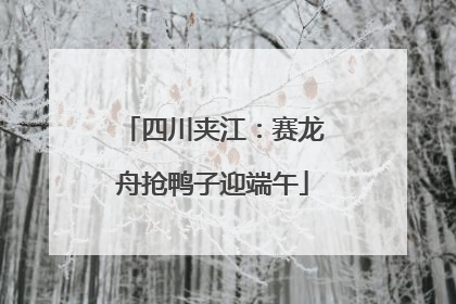 四川夹江：赛龙舟抢鸭子迎端午