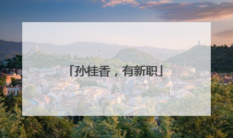 孙桂香，有新职