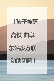 孩子被落高铁 曲阜东站多方联动助团圆