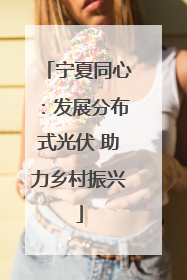 宁夏同心：发展分布式光伏 助力乡村振兴