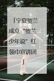 宁夏贺兰成立“贺兰少年说”红领巾宣讲团