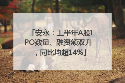 安永：上半年A股IPO数量、融资额双升，同比均超14%