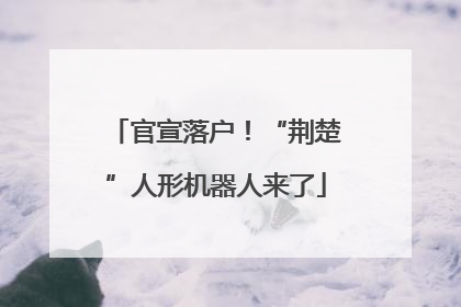 官宣落户！“荆楚”人形机器人来了
