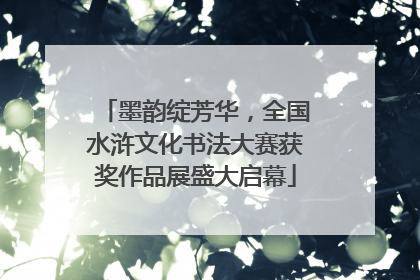 墨韵绽芳华，全国水浒文化书法大赛获奖作品展盛大启幕