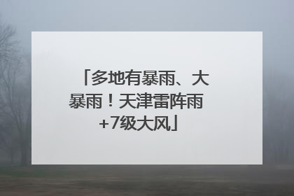 多地有暴雨、大暴雨！天津雷阵雨+7级大风