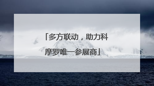 多方联动，助力科摩罗唯一参展商