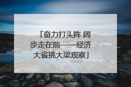 奋力打头阵 阔步走在前——经济大省挑大梁观察