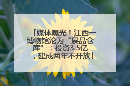 媒体曝光！江西一博物馆沦为“展品仓库”：投资3.5亿，建成两年不开放