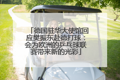 德国驻华大使馆回应樊振东赴德打球：会为欧洲的乒乓球联赛带来新的光彩