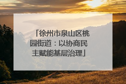 徐州市泉山区桃园街道：以协商民主赋能基层治理