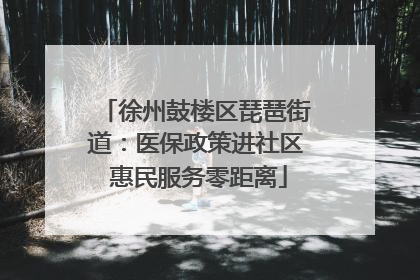 徐州鼓楼区琵琶街道：医保政策进社区 惠民服务零距离
