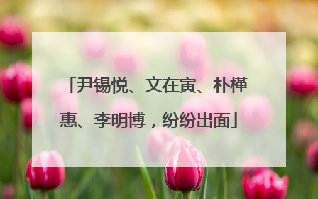 尹锡悦、文在寅、朴槿惠、李明博，纷纷出面