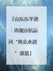 山东东平港：再现京杭运河“黄金水道”盛景