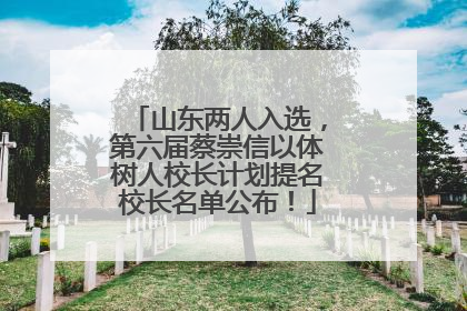 山东两人入选，第六届蔡崇信以体树人校长计划提名校长名单公布！