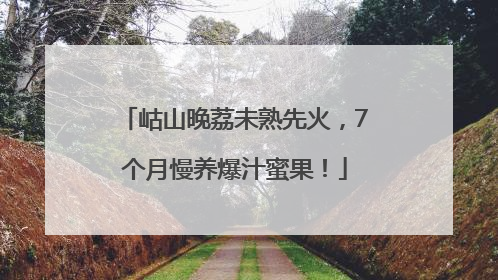 岵山晚荔未熟先火，7个月慢养爆汁蜜果！