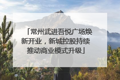 常州武进吾悦广场焕新开业，新城控股持续推动商业模式升级