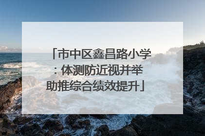 市中区鑫昌路小学：体测防近视并举 助推综合绩效提升