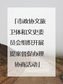 市政协文旅卫体和文史委员会组织开展提案督促办理协商活动