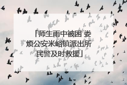 师生雨中被困 娄烦公安米峪镇派出所民警及时救援
