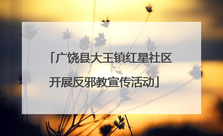 广饶县大王镇红星社区开展反邪教宣传活动