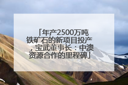 年产2500万吨铁矿石的新项目投产，宝武董事长：中澳资源合作的里程碑