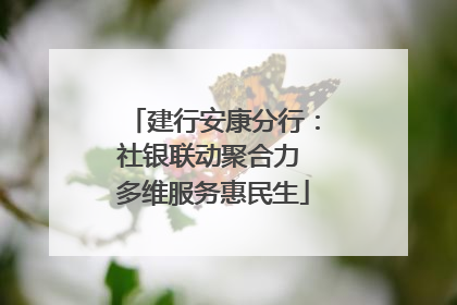 建行安康分行：社银联动聚合力 多维服务惠民生