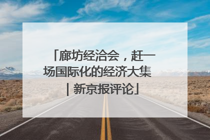 廊坊经洽会，赶一场国际化的经济大集｜新京报评论