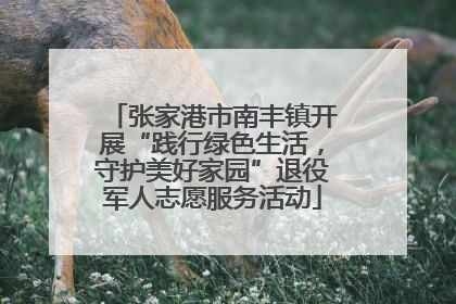 张家港市南丰镇开展“践行绿色生活，守护美好家园”退役军人志愿服务活动