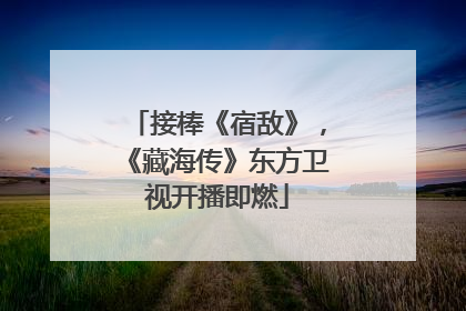 接棒《宿敌》，《藏海传》东方卫视开播即燃