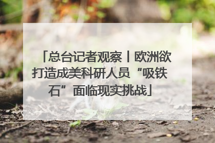 总台记者观察丨欧洲欲打造成美科研人员“吸铁石”面临现实挑战