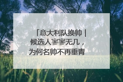 意大利队换帅｜候选人寥寥无几，为何名帅不再垂青“蓝衣军团”？