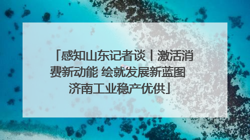 感知山东记者谈丨激活消费新动能 绘就发展新蓝图 济南工业稳产优供
