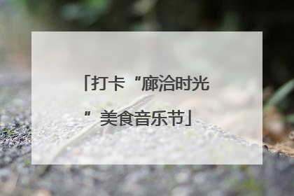 打卡“廊洽时光”美食音乐节