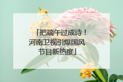 把端午过成诗！河南卫视引爆国风节目新热度