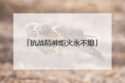 抗战精神炬火永不熄
